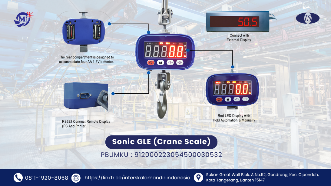 Dukung Penerapan K3 dalam Penimbangan di Industri anda dengan Sonic GLE, Dijamin Aman!