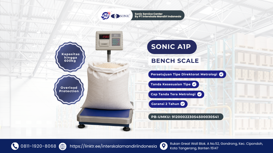Optimalkan Penimbangan Bahan Baku Usaha Kuliner dengan Timbangan Digital Bench Scale Sonic A1P